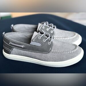 Boys Slip-on Loafers Boat Shoes Light Grey Moccasins Size 6